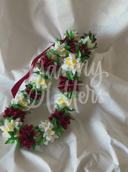 Crimson Plumeria Lei | Aloha Collection